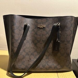 Coach Dark Brown Signature Tote